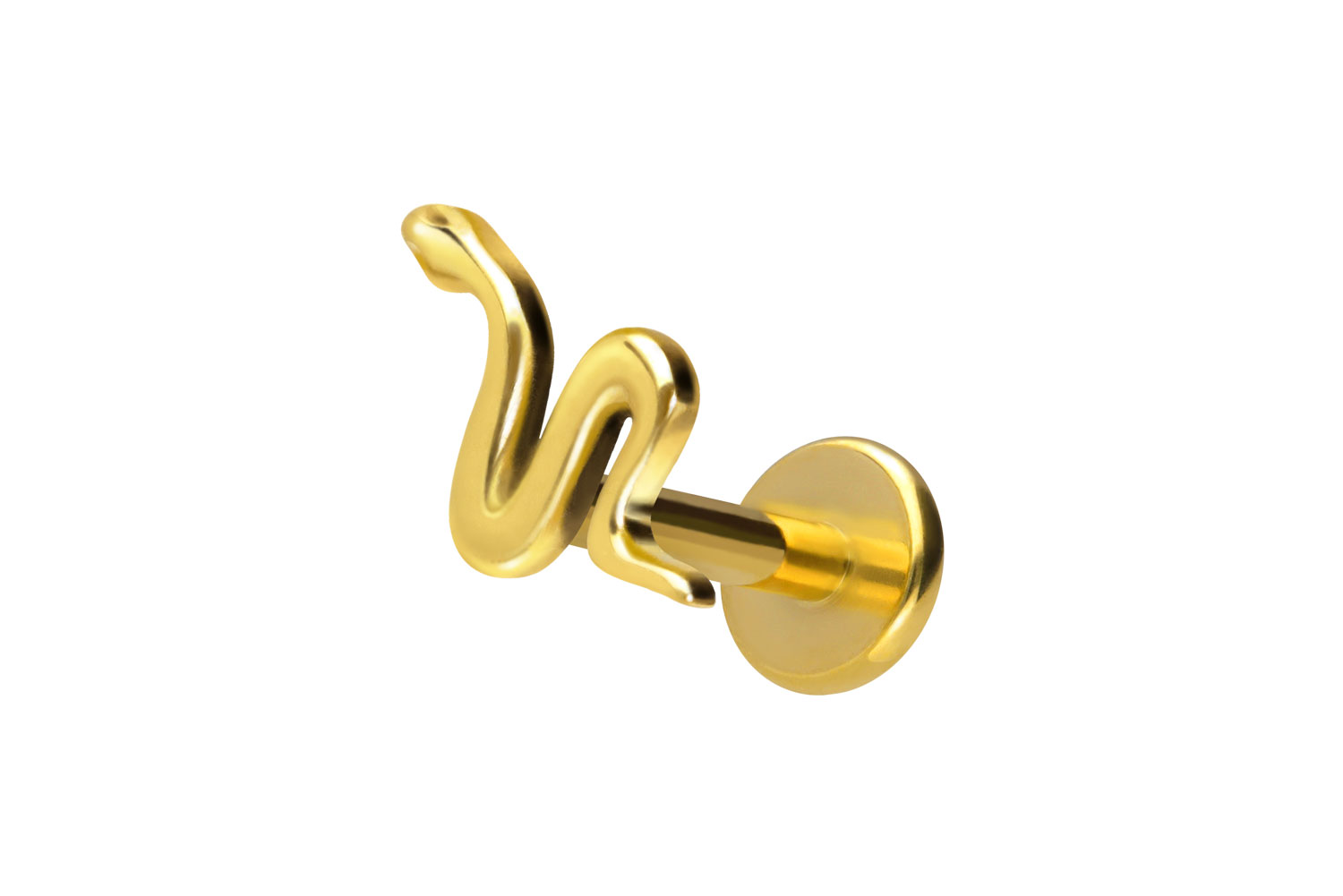 Titan Labret Piercing mit Innengewinde SCHLANGE